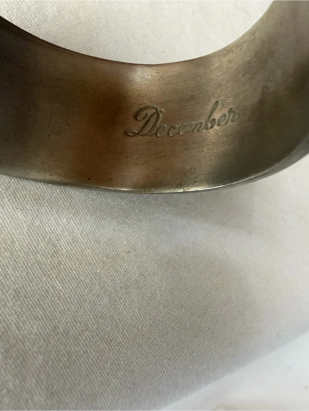 Salisbury Pewter December Narcissus Birth Month Floral Cuff Bracelet